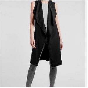 Express Black Sleeveless Duster Vest size medium like new